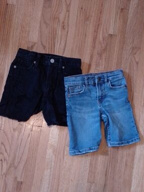 Zara , Old Navy Kid Boy Black and Blue Denim Shorts - Cut Offs Age 6